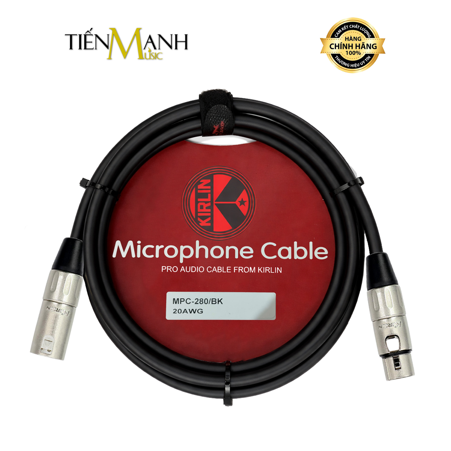 Dây Cáp 2 Đầu Canon Đực Sang Cái Kirlin MPC280 Dài 1m