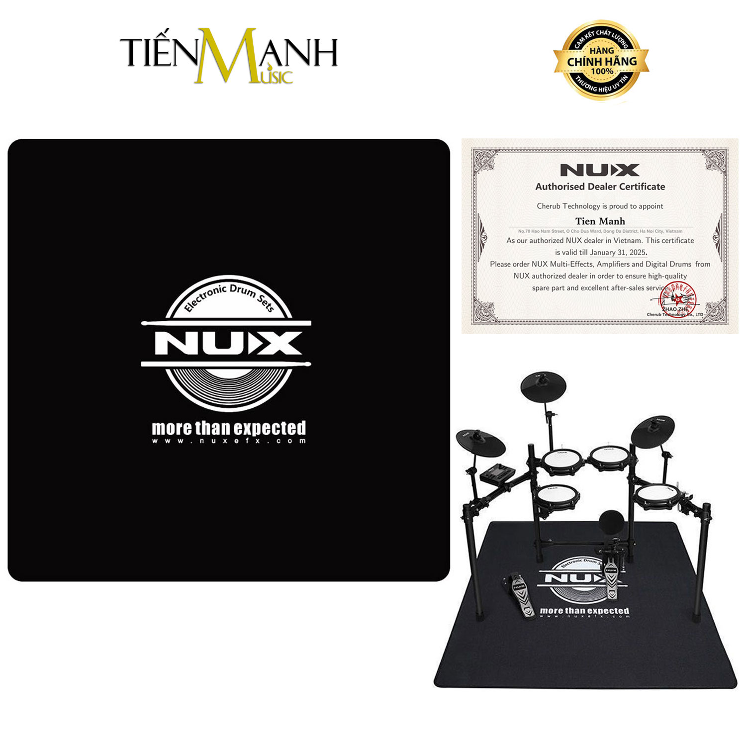 Thảm Trống Đế Cao Su Chống Trượt Nux NLSDRG