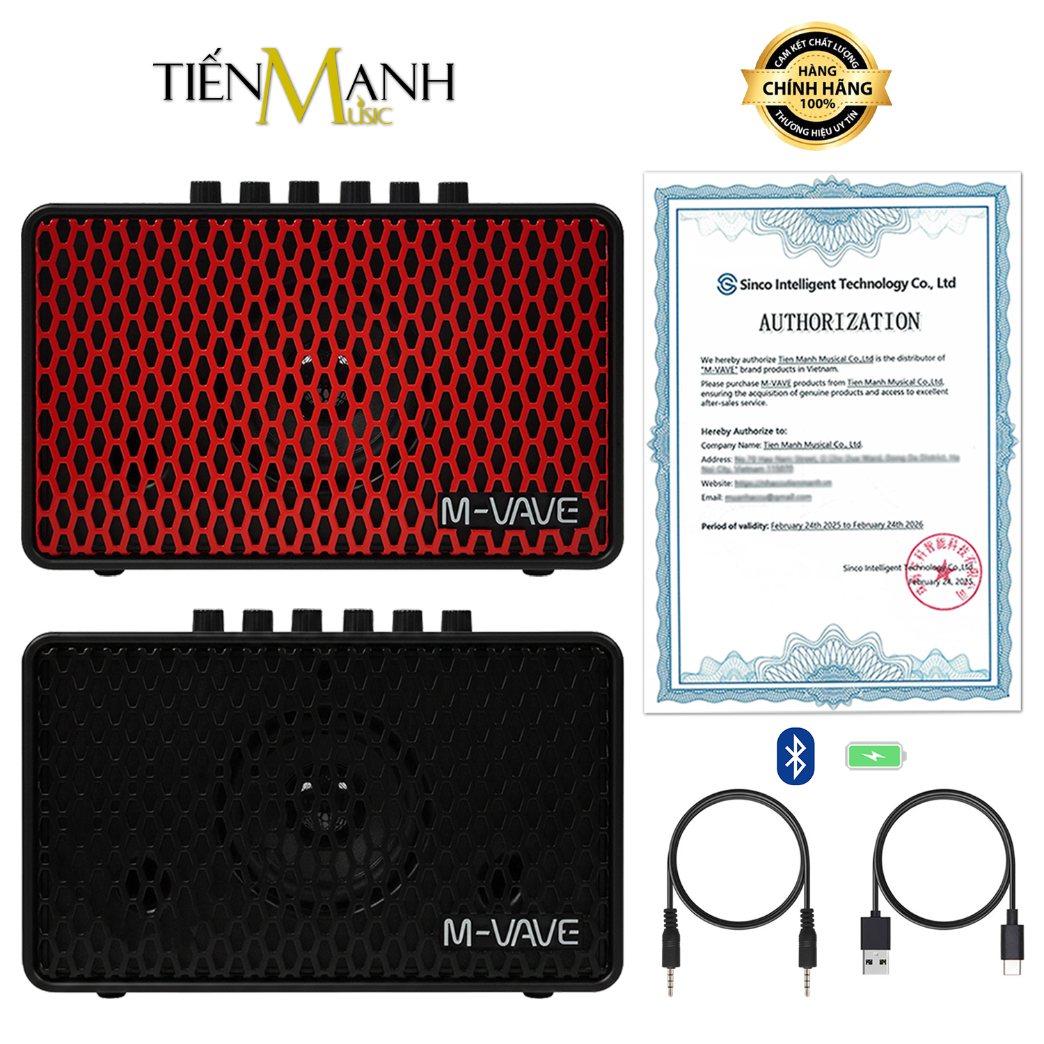 Ampli Đàn Guitar & Bass Cube Amp M-Vave SP100