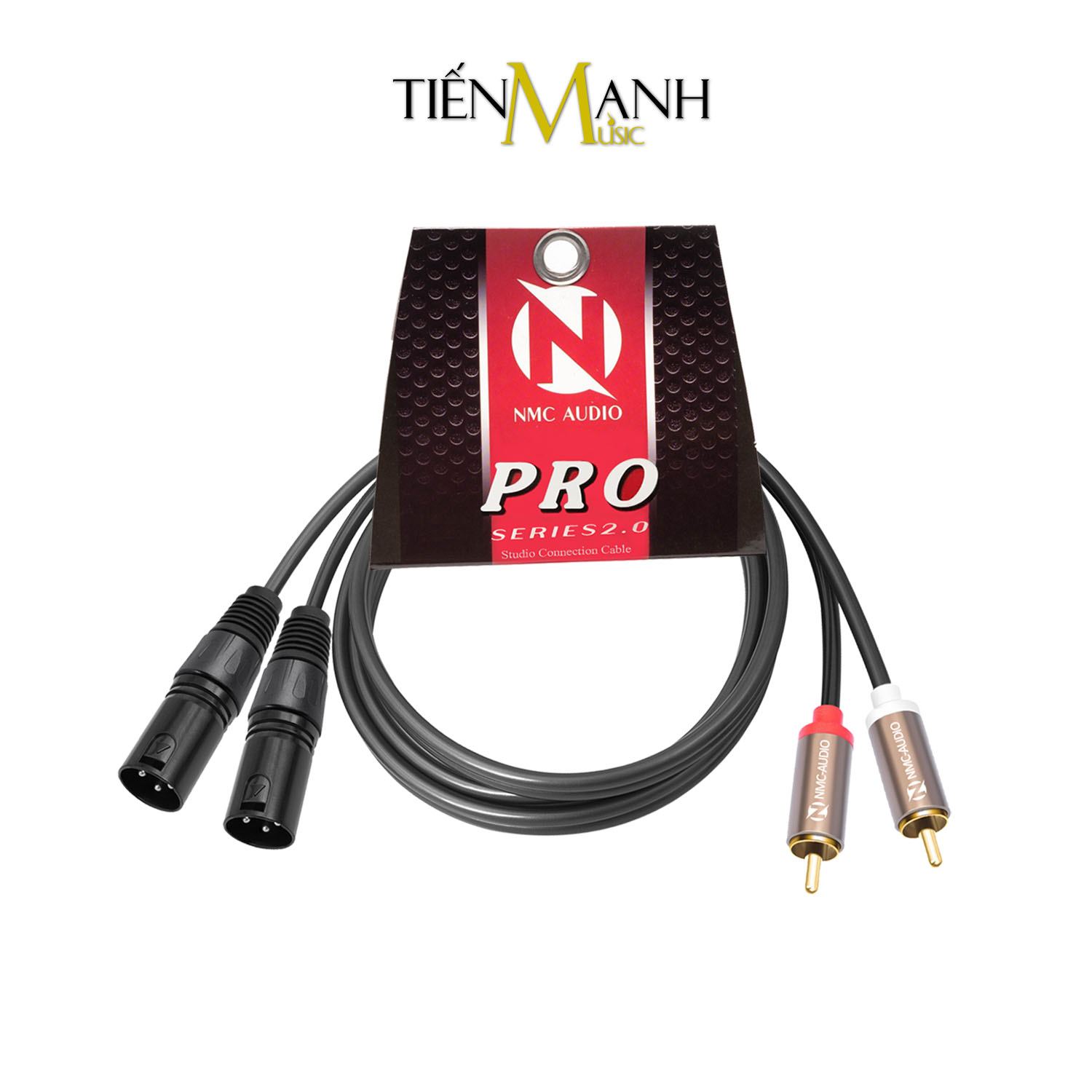 Cặp Dây Cáp 2 Đầu Canon Đực Sang 2 Đầu Hoa Sen Dài 3m NMC-AUDIO SP127