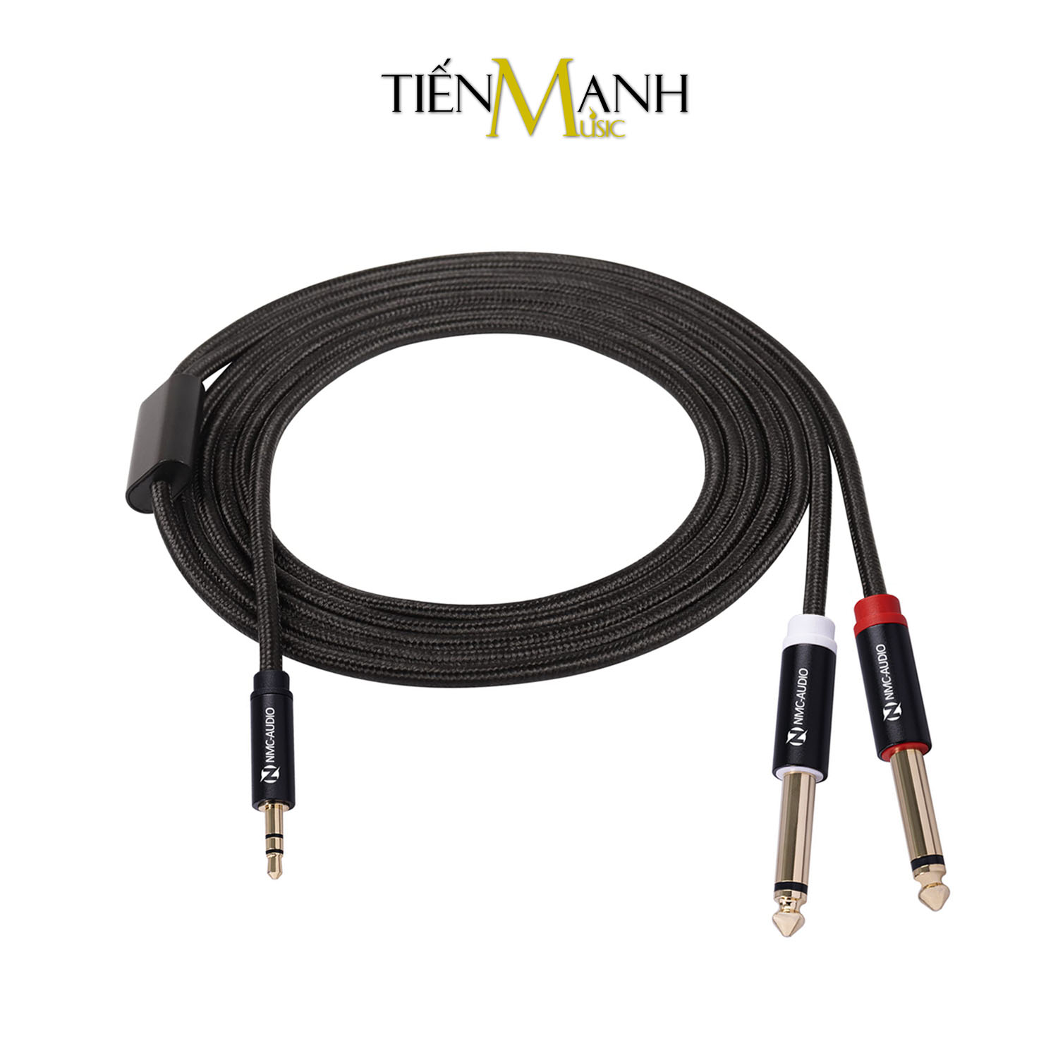 Dây Cáp Chia Tín Hiệu Chữ Y NMC-AUDIO SP088 Chuyển Từ 3ly Stereo TRS Sang 2 Đầu 6ly Mono Dài 1m