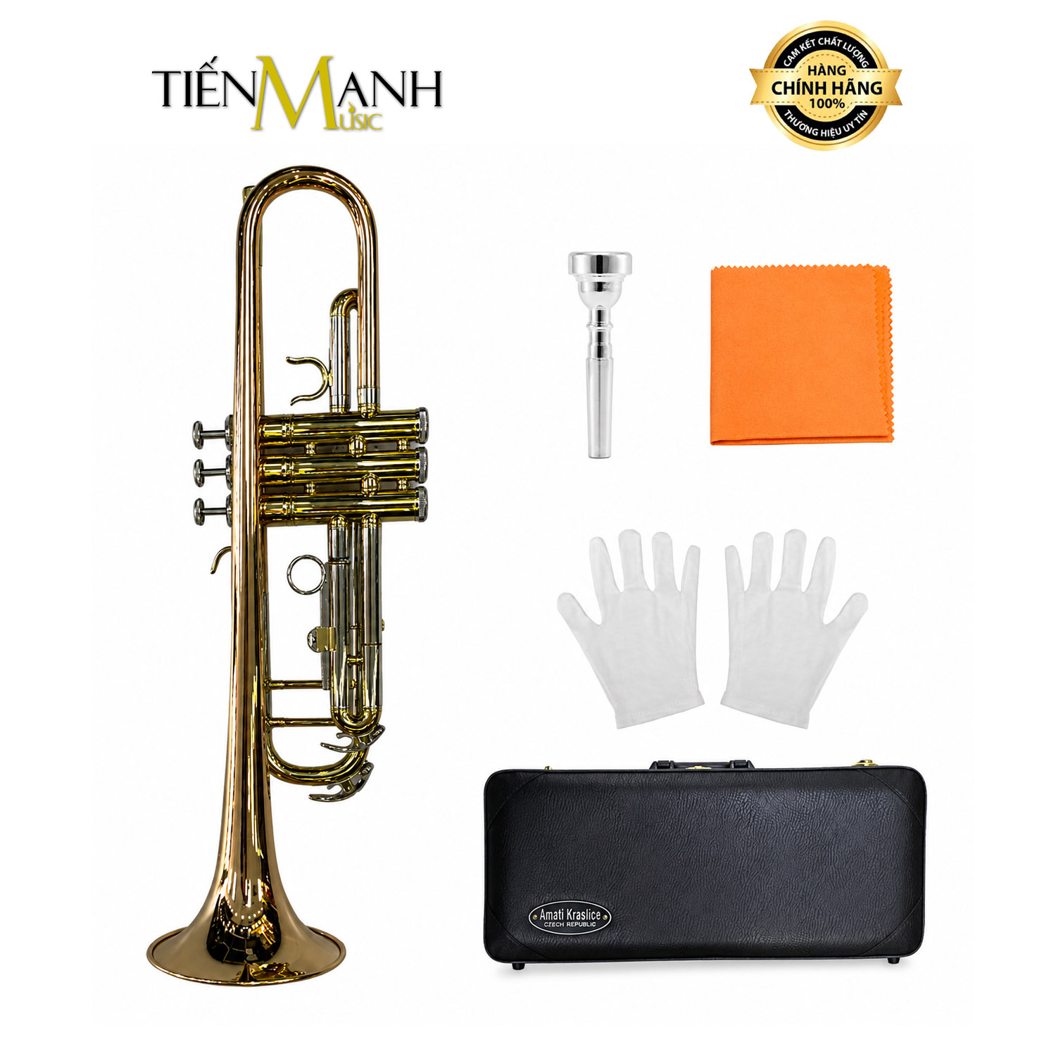 Kèn Trumpet Đồng Đỏ Kraslice Amati TR300