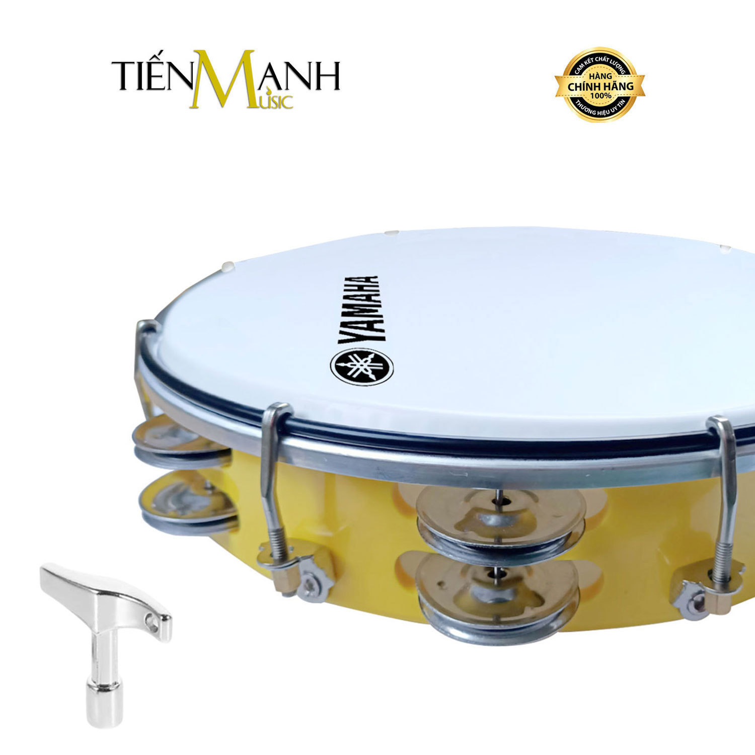 Trống Gõ Bo Lắc Tay Khung Nhựa Vàng Tambourine Yamaha