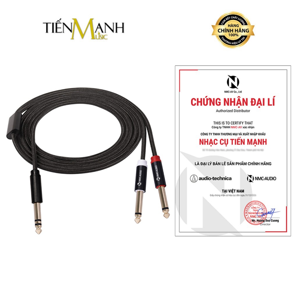 Dây Cáp Chia Tín Hiệu Chữ Y NMC-AUDIO SP164 Chuyển Từ 6ly Stereo TRS Sang 2 Đầu 6ly Mono Dài 1m